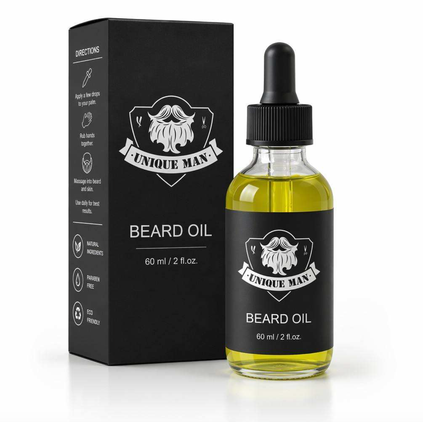 Natural Beard Grooming Oil – Hydrating & Conditioning Oil for a Softer, Healthier-Looking Beard