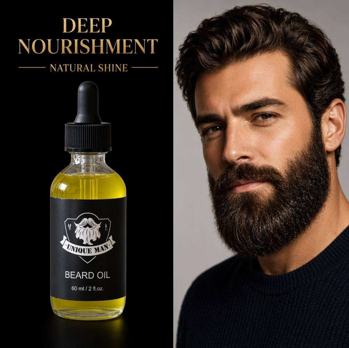 Natural Beard Grooming Oil – Hydrating & Conditioning Oil for a Softer, Healthier-Looking Beard