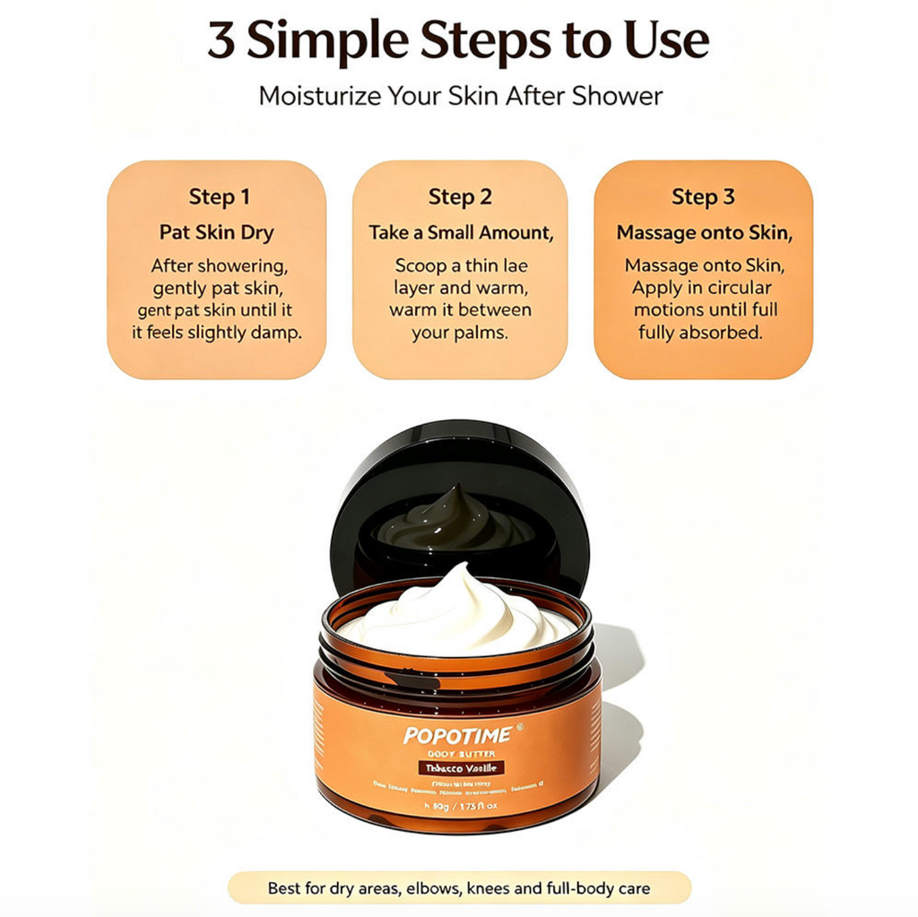 Men’s Tobacco & Vanilla Body Butter – Rich, Nourishing Body Moisturiser