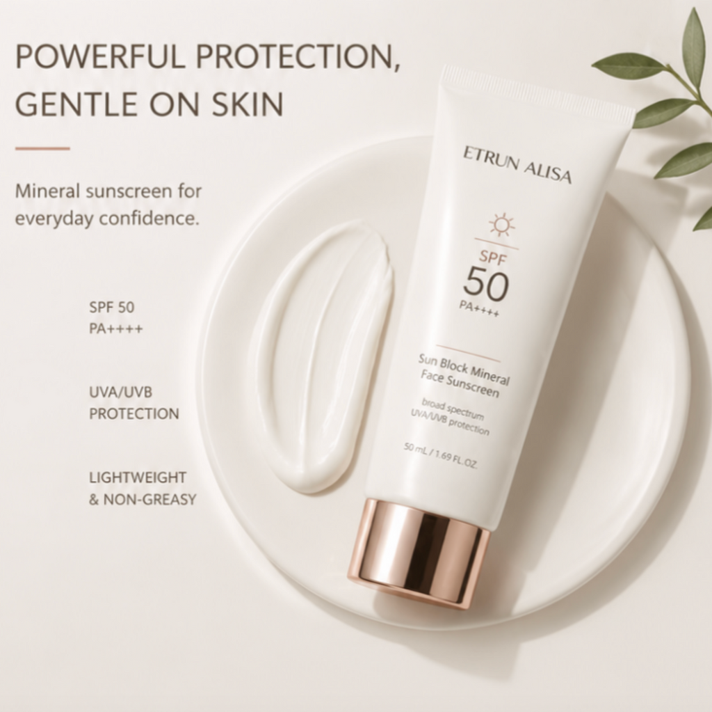 Mineral Face Sunscreen – Lightweight Daily SPF Protection